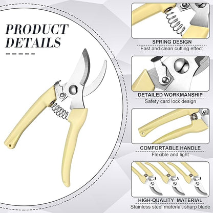50 Pcs Garden Shears Garden Scissors Trimming Plant Clippers Flower Cutters for Stems Floral Snips Floral Tools Pruners for Flower for Yard Orchard Cutting Bushes Fruit Picking Tree Bonsai