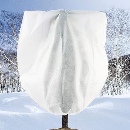 Plant Covers Freeze Protection - Shrub Cover, Winter Tree Cover with Drawstring for Season Extension & Frost Protection, White (1 Pack, 84x72 in)