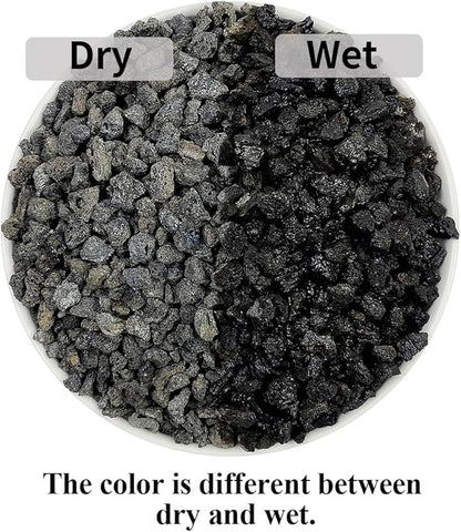 Black Horticultural Lava Rocks for Plants, 5lb Succulents Cactus Bonsai Soil Volcanic Rocks for Aquarium Outdoor Decorative Stones for Craft Projects, Vase Fillers