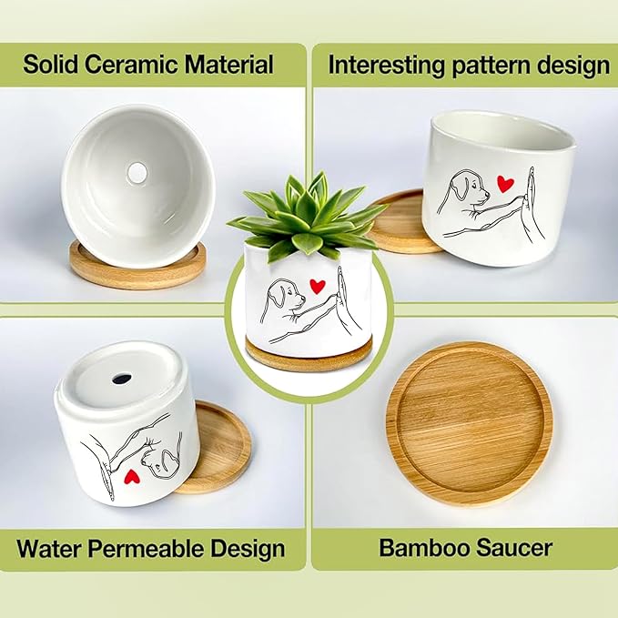 Window Garden Dog Planter Pots,Dog Gifts for Women/Men/Housewarming/Wedding/Festival Birthday Gifts Planter Pots,Outdoors/Indoors,Window Decor,Garden Decor,Yard Decor,Home Decor,Office