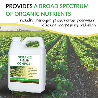 Organic Liquid Compost: Fast-Acting Alternative to Messy and Smelly Composting | Perfect for Brewing Compost Teas (32oz, Treats Up to 5,000 Sq.Feet)