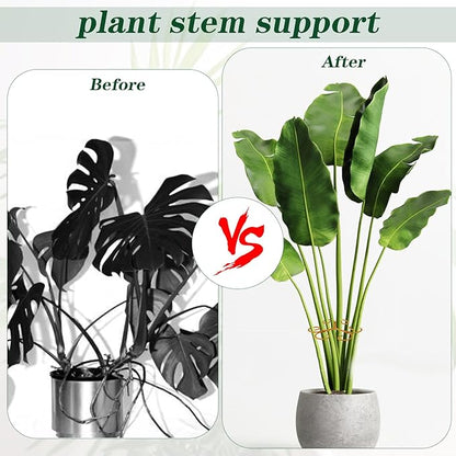 Lusofie 4 Pcs Monstera Plant Support,Iron Plant Support Stakes,Stabilizer Grapple Holder,Turtle Bamboo Clamp Set for Indoor and Outdoor Plants and Flowers to Promote Healthy Growth