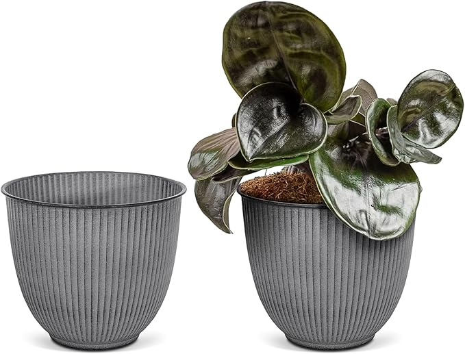 Headwind Robert Allen Natural Ironstone Decorative Planter, Archer Collection, Charcoal, 6-inch