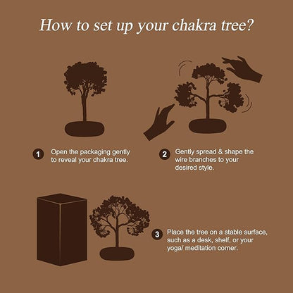 Seven Chakra Crystal Trees, Bonsai Money Tree, Healing Stones, Crystal Tree of Life, Desk Decor, Home Decor, Unique Birthday Gifts for Women Mom