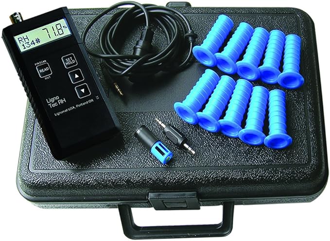 RH/KS Package - Concrete Moisture Meter for Concrete Slabs - Relative Humidity Measurement System - ASTM F2170 in-Situ Probe Method for Evaluating Moisture, Reusable RH BluePeg Probes