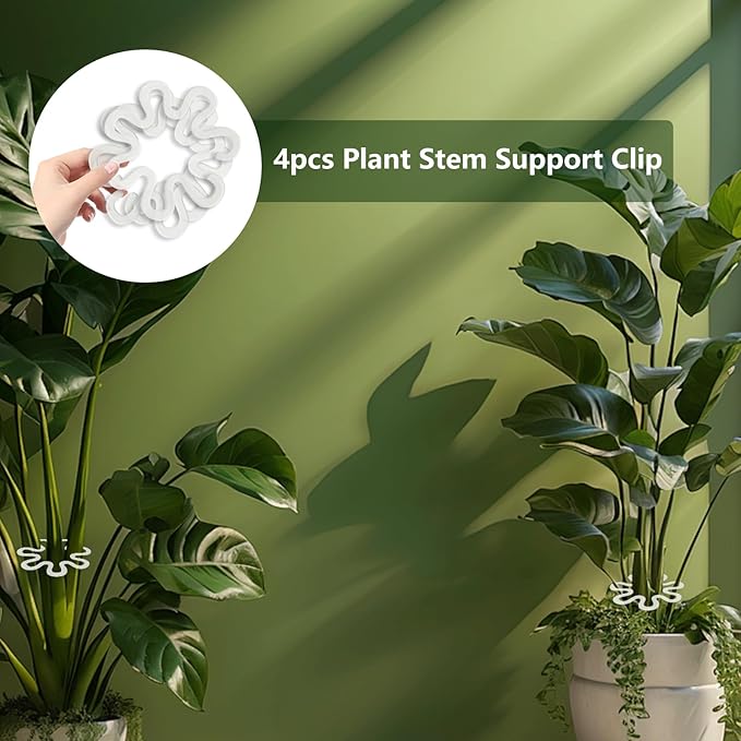 4Pcs Flower Shape Plant Stem Support, Plant Life Support Supplies Securing House Plant Accessories, Vertical Support for Plants Stem Supports Suitable for Indoor and Outdoor Various Types of Plants