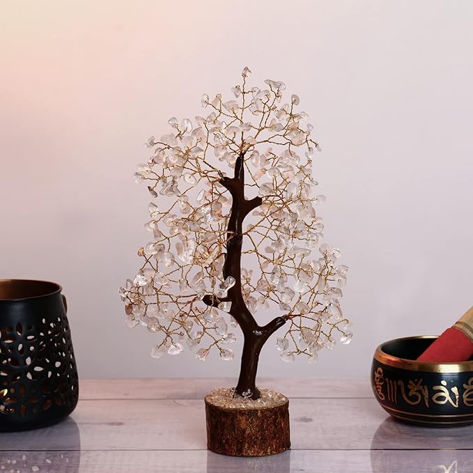 YATSKIA Clear Quartz Crystal Tree of Life - Feng Shui Money Tree - Meditation Decor - Crystals Home Decor - Crystal Gifts for Women