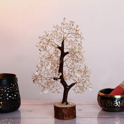YATSKIA Clear Quartz Crystal Tree of Life - Feng Shui Money Tree - Meditation Decor - Crystals Home Decor - Crystal Gifts for Women