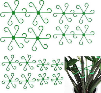 Monstera Plant Support, Plant Stakes for Indoor Plants, 16 Pack Reusable Plant Stabilizer, 4 Size Climbing Houseplant Stem Supports for Potted Vines, Monstera, Flowers