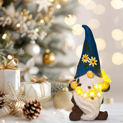 DKJOCKY Funny Garden Gnomes Gifts for Women, Solar Gnomes Outdoor Decorations for Yard, Birthday Gifts for Christmas for Women Mom Grandma Wife