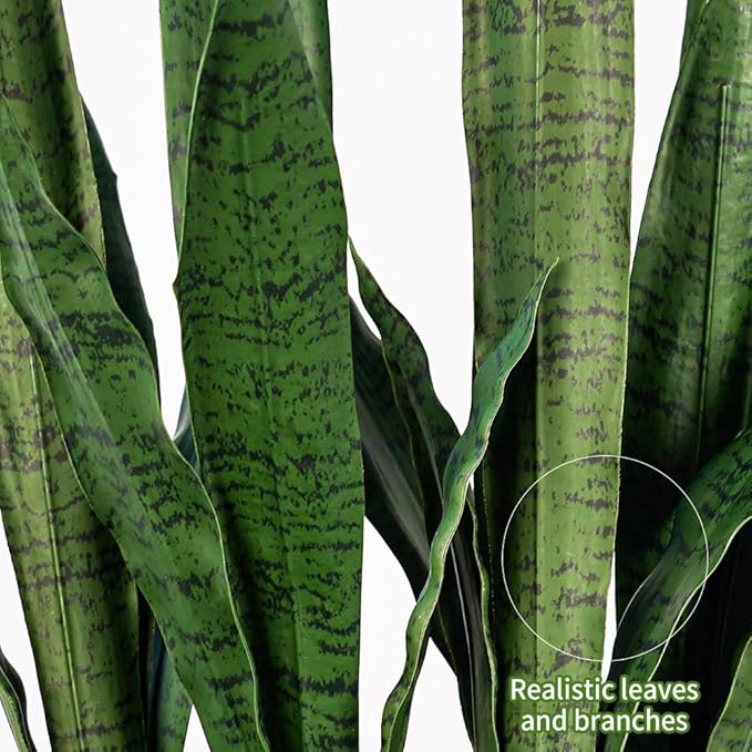 Melorca&Guilla Artificial Snake Plants 6PCS 30“ Tall Fake Snake Plant,Fake Agave Faux Snake Plants Sansevieria Artificial Greenery for Garden Shop Office Home Décor
