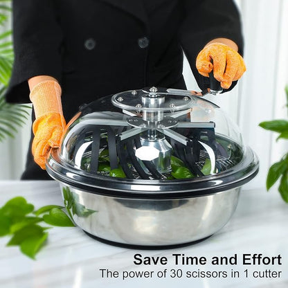 MELONFARM 16 Inch Bud Leaf Bowl Trimmer Twisted Spin Cut for Hydroponic Plant with Sharp Stainless Steel Blades, 4-Layer Plant Rack Included