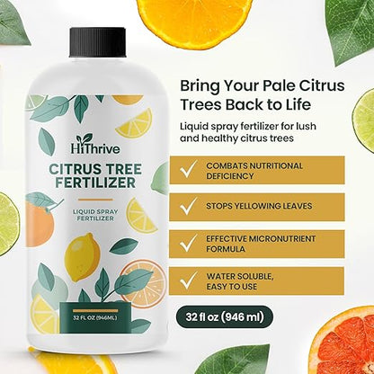 32oz Citrus Fertilizer & Fruit Tree Fertilizer - Makes 64 Gallons of Tree Food for Fruit Trees, Oranges and Other Citrus Trees, Premium Liquid Plant Food for Healthy Growth and Juicier Harvests