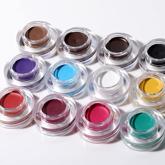 MAEPEOR 12 Colors Eyebrow Pomade Full-pigmented Long Lasting Waterproof Cream Gel Filling & Shaping Tinted Eyebrows Enhancers with Brush for Daily or Cosplay (06 Daffodil)