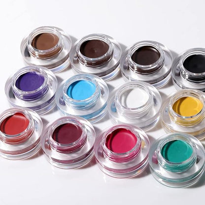 MAEPEOR 12 Colors Eyebrow Pomade Full-pigmented Long Lasting Waterproof Cream Gel Filling & Shaping Tinted Eyebrows Enhancers with Brush for Daily or Cosplay (06 Daffodil)