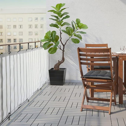 Artificial Fiddle Leaf Fig Tree 49" Fake Potted Tree with Trunks Artificial Tree Realistic Fake Plant for Modern Home Office Living Room Floor Decor Indoor Outdoor
