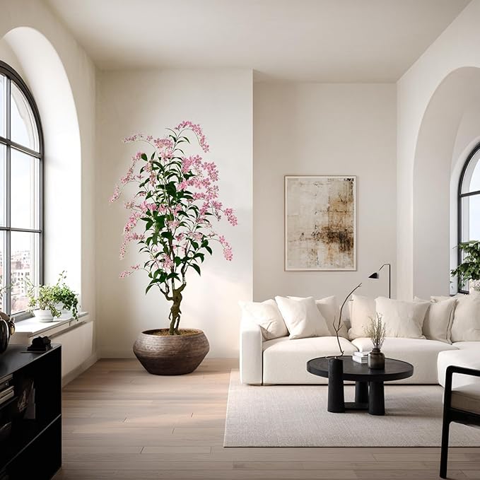 Artificial Tree Faux Jasmine Tree 7ft Tall Fake Jasmine Plant in Pot Fake Silk Tree Faux Plants Indoor