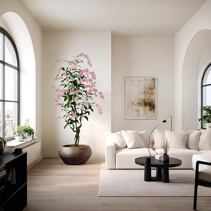 Artificial Tree Faux Jasmine Tree 7ft Tall Fake Jasmine Plant in Pot Fake Silk Tree Faux Plants Indoor