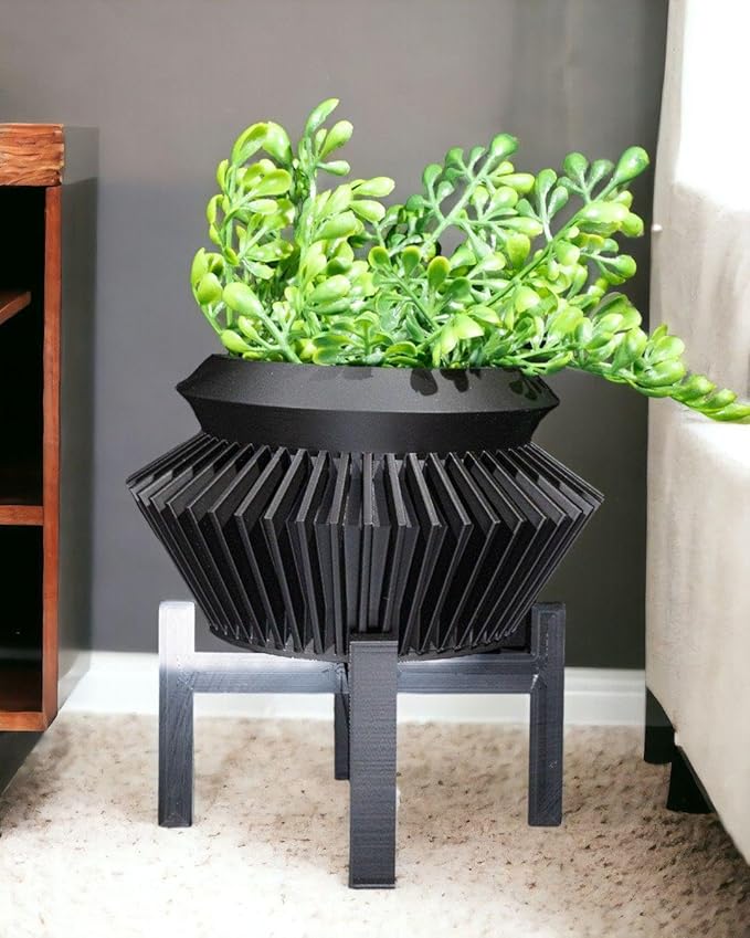 Quano Planter – Modern 3D Printed Geometric Vase with Stand
