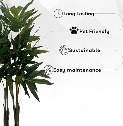 XBrand 35.4-Inches Artificial Bamboo Plant in Pot for Indoor Outdoor Home Office Store, Great Housewarming Gift