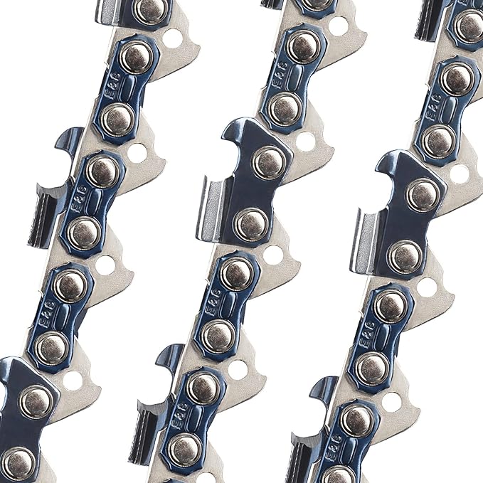 E & S 3 Pack 20 Inch Chainsaw Chain .325" Pitch .058" Gauge 78 Drive Links Semi-Chisel Chain Saw Chains for Husqvarna, Poulan, Craftsman, Greenworks and More Chainsaw Brands