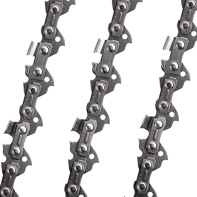 E & S 3 Pack 16 Inch Chainsaw Chain 3/8" LP Pitch .043" Gauge 55 Drive Links Semi-Chisel Chain Saw Chains for Husqvarna, Poulan, Craftsman, Greenworks and More Chainsaw Brands