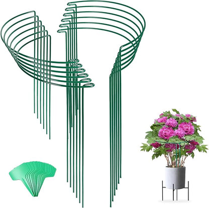 Joyhalo 12 Pack Tall Snake Plant Support Stakes for Indoor Plants 24 Inch, Peony Cages and Supports, Peony Cage with 15 Pcs Twist Ties, Monstera Plant Support for Plants Tomato, Hydrangea, Monstera