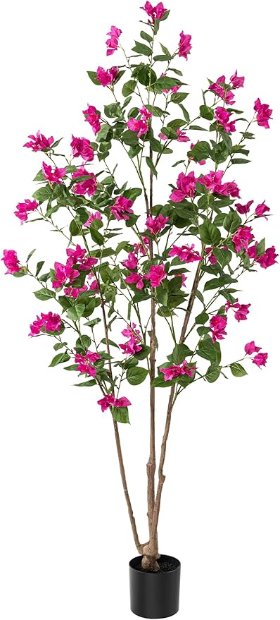 Fake Tree Bougainvillea Artificial Tall Fake Plant 6 Feet Faux Trees Indoor Faux Bougainvillea Artificial Trees Tall Artificial Plants Indoor Applies to Indoor Home Decor Office Hotel Decor