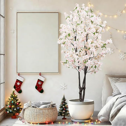 Artificial Cherry Blossoms Tree Bedroom Trees Indoor Faux Cherry Blossom Tree for Christmas New Year Home Decor