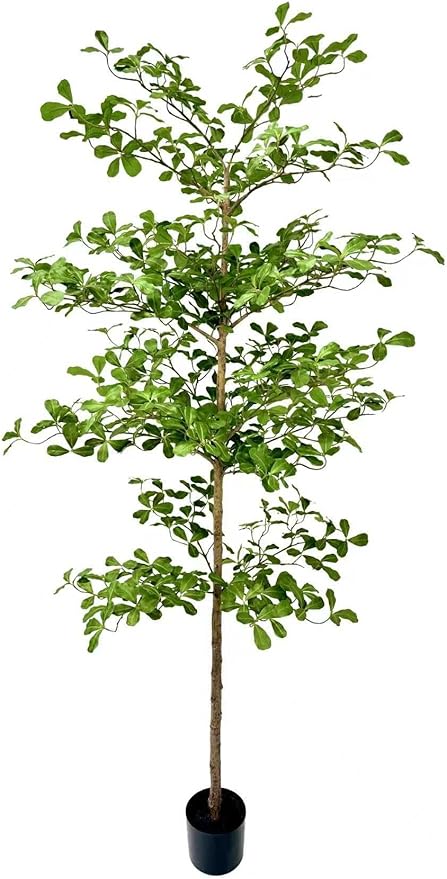 Artificial Black Olive Tree, 7FT Tall Big Leaf Faux Shady Lady Tree with Potted, Fake Olive Tree for Home Decor Indoor