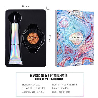 CHARMACY Duochrome Eyeshadow, Insane Shifters Chameleon Eyeshadow, Creates High-Impact, Metallic Eye Looks, 100% Vegan and Cruelty Free, 1.9g (#901)