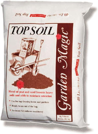 Michigan Peat Garden Magic Indoor and Outdoor Organic Planting Potting Topsoil Mix with Perlite Blend and Moisture Retention, 40-Pound Bag (2 Pack)