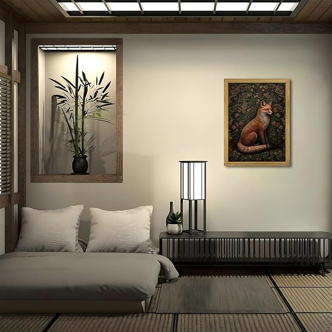 SAMHOU Framed 3D Textured Wall Art, Hand Drawn Sandstone Butterfly Wall Decor, Vintage Nature Botanical Flower Pictures for Living Room Bedroom Office Home Decor 12x16 inch