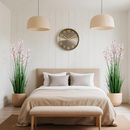 Green Onions Home Decor Fake Plants Lily of The Valley Snake Plant Home DéCor Accents Artificial Grass Room Decor Artificial Plants Indoor Artificial Grass 47" 2PCS（Pink）