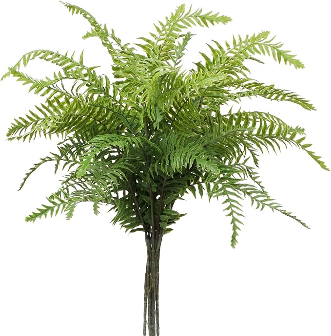 Briful 30" Artificial Boston Fern Plants Bushes Fake Shrubs Bush Greenery Plants Faux Fern Plant Large for Outdoors UV Resistant Garden Plants or Home Office Desk Indoor Decor 3pcs