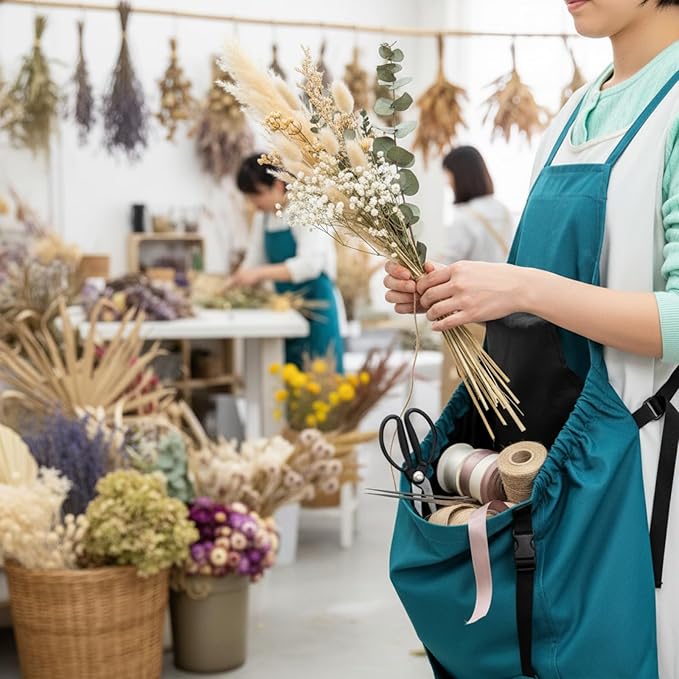 Cuffbow 2 Pack Harvest Gardening Aprons with Pockets for Women & Men Garden Picking Apron with Fast-release Buckle for Fruit Picking & Harvesting Gardening Tool Gifts for Mom Dad