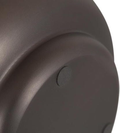 Kate and Laurel Portell Round Indoor Metal Planter Pot, 12 x 12 x 12, Gray Gunmetal, Vintage Circular Planter for Indoor Plants Living Room or Sunroom Decor