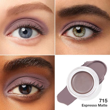Single Cream Espresso Coffee Brown Matte Eyeshadow Palette Makeup, Natural Single Mini Instant Holographic Eyeshadow For Older Women, Sombras Crema Para Ojos, Talc, Paraben&Cruelty Free, 715