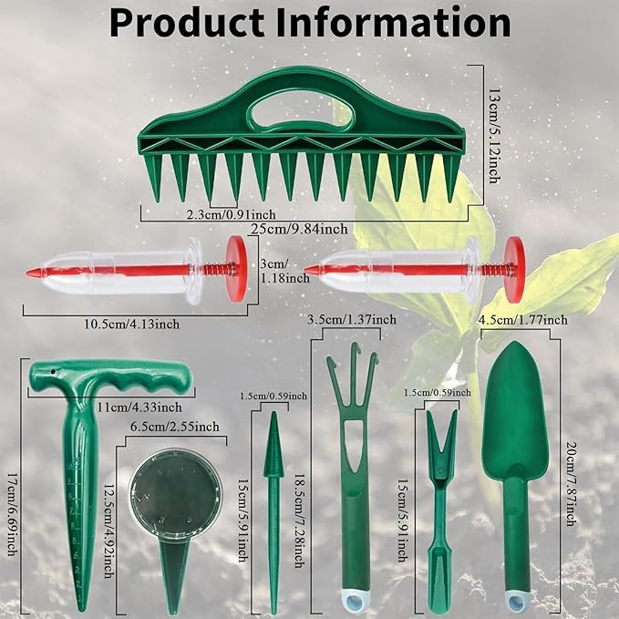 Garden Tools,Manual Garden Seeder - Plant Mat - for Planting Seedling Vegetable Tomato Pepper Flower Lawn Indoor Outdoor Cultivation