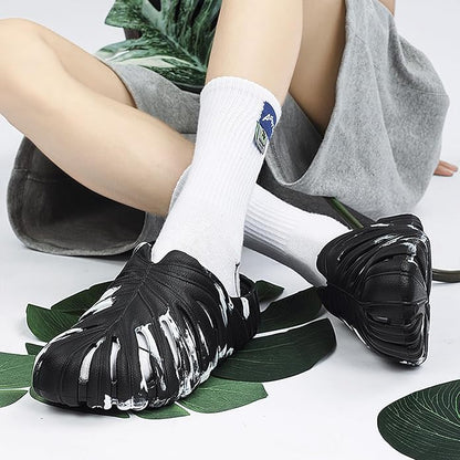 Optigard Monstera Slippers for Women and Men,Monstera EVA Thick Sole Pillow Slippers,Non Slip Quick Drying Breathable Beach Monstera Slides