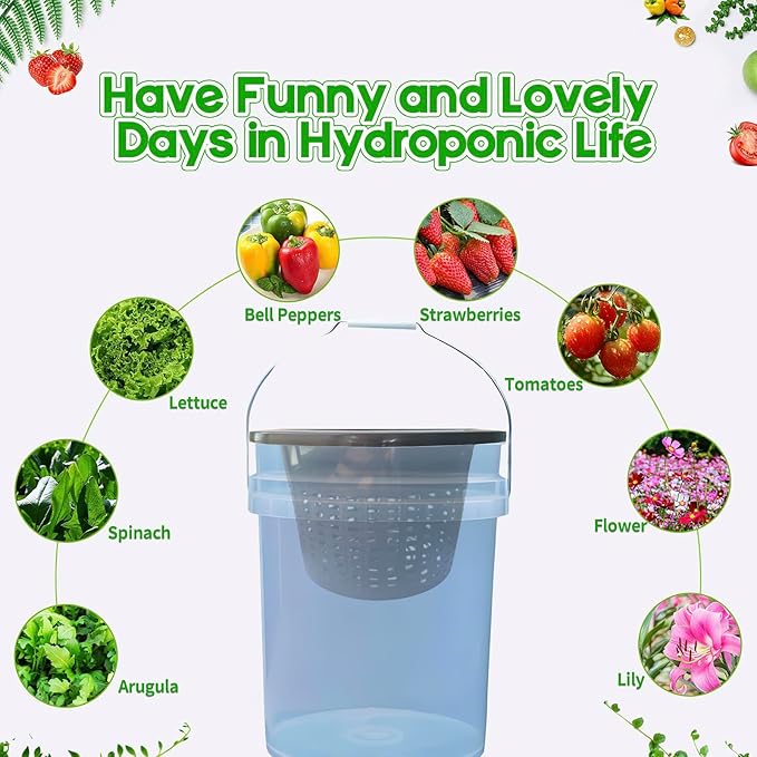 HG10MESHPOT 10-Inch Wide Lip Mesh Net Pots (2-Pack), 5 Gallon Bucket Lids for DWC Hydroponics, Perfect for Pitcher Plant Cultivation