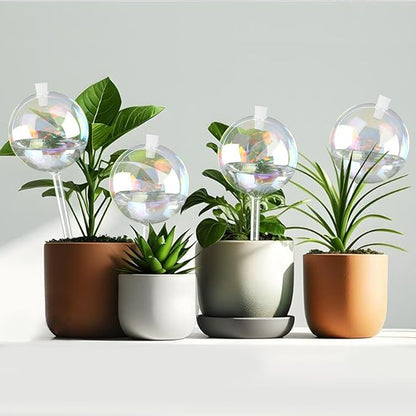 13oz Up to 2 Weeks Large Plant Watering Globes - Self Watering Bulbs and Planter Insert for Indoor & Outdoor Plants, Glass Water Globes Automatic While Away (4 Pack)