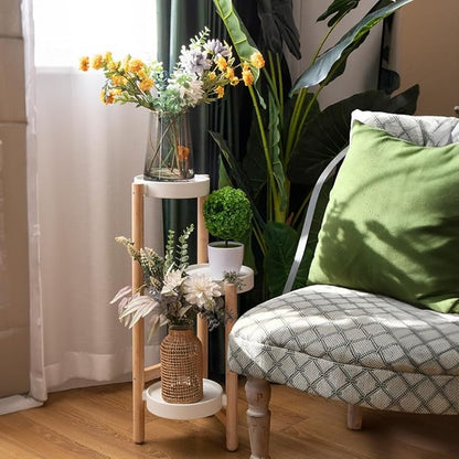 Plant Stand Indoor, 3 Tier Bamboo Plant Stands Corner Plant Stand for Multiple Plants, Tall Plant Shelf Plant Holders for Indoor, Outdoor, Corner, Living Room, Balcony, and Bedroom
