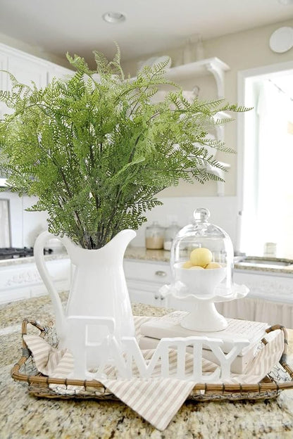 Briful 30" Artificial Boston Fern Plants Bushes Fake Shrubs Bush Greenery Plants Faux Fern Plant Large for Outdoors UV Resistant Garden Plants or Home Office Desk Indoor Decor 6pcs