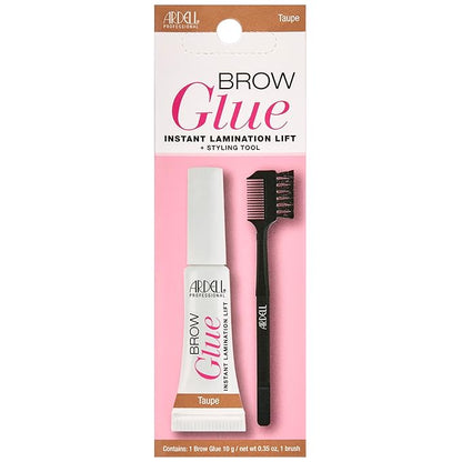 Ardell Brow Glue Taupe with Styling Brush – Tinted Eyebrow Gel for Lamination Lift, All-Day Extreme Hold Brow Gel for Defined & Fluffy Brows, 0.35 oz