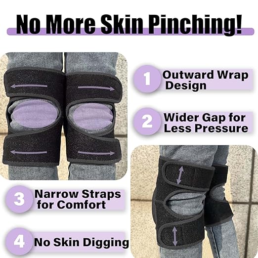 Work Knee Pads for Cleaning Gardening, Adjustable Foam Kneepad with Elastic Straps for Scrubbing Floors, Crawling Knee Cushion with Soft Inner Liner for Housekeeping Weeding Planting for Christmas, Black XL