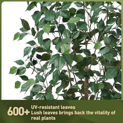 Artificial Olive Tree 5ft, Tall Fake Tree for Indoor & Outdoor Decor with Black Pot & Pebbles, UV Resistant Silk Leaves, Realistic Faux Potted Plant for Living Room,Office,Home Decor,VN137