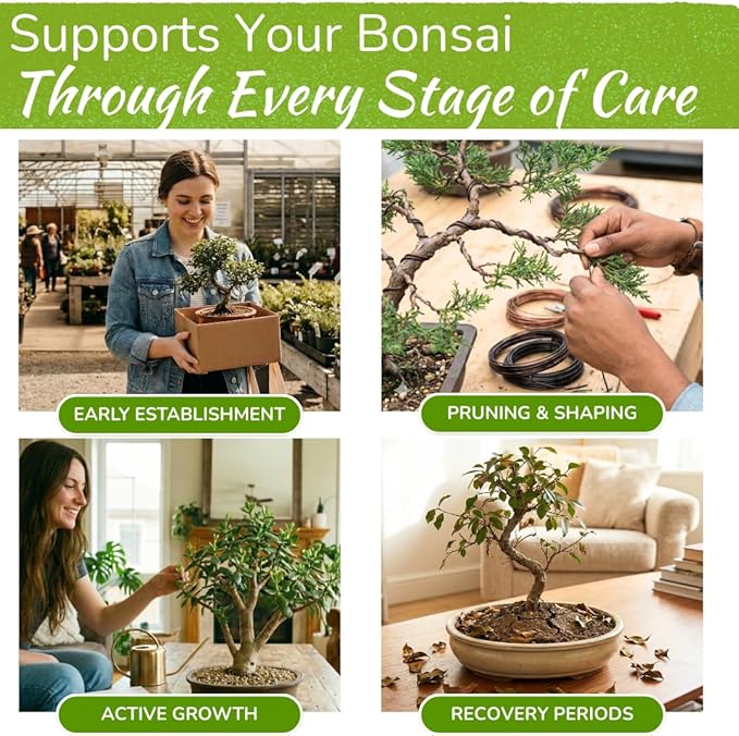 Bonsai Tree Food | Premium, Gentle Liquid Fertilizer for Healthy Growth, Strong Stems and Beautiful Blooms | 3-3-3 Balanced NPK Concentrate | Made in USA | 8 oz (240 ml)
