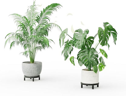 Zhongma 2 Pack 8.7" Sturdy Potted Plant Stand Flower Pot Holder Heavy Duty Construction, Low Plant Stand for Home Indoor and Outdoor, Sturdy plant riser and saucer without Installation Required