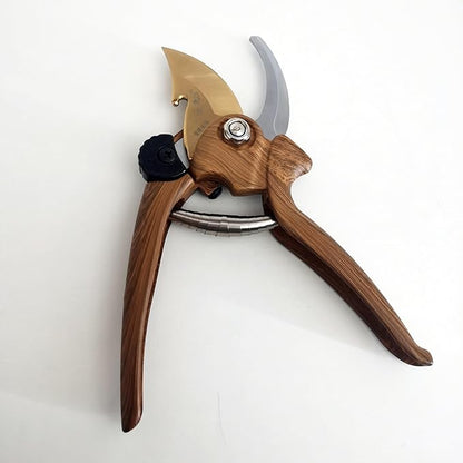 Pruning Shears for Gardening, Garden Scissors and Clippers, Professional Branch Garden Secateurs (Wood-like grain)